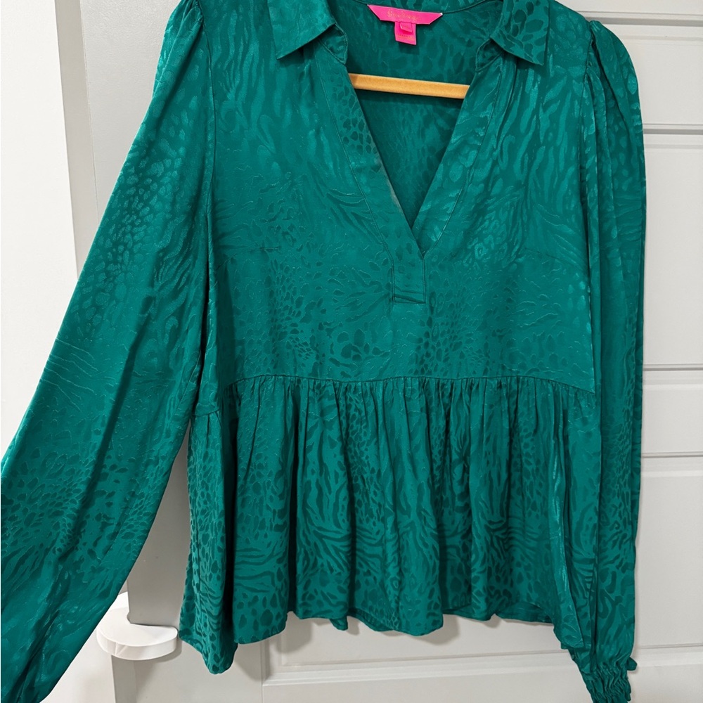 Lilly Pulitzer green blouse